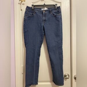 LOFT Women's Straight Leg Jeans in Denim Blue